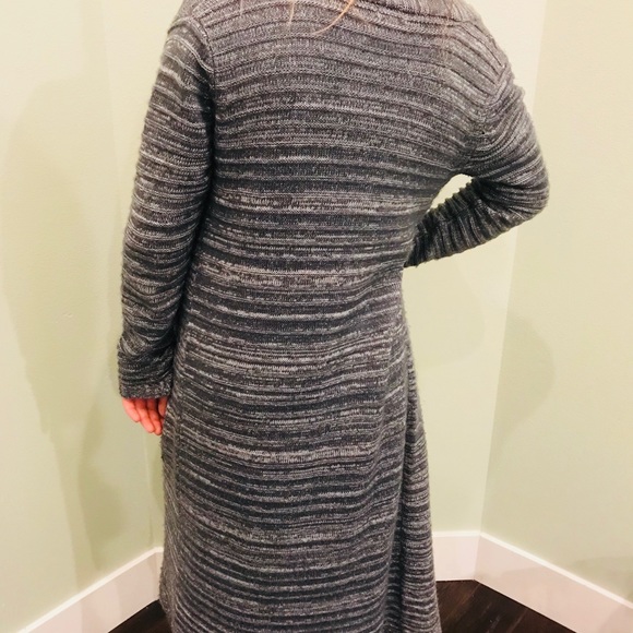 Arpeggio Long Heather Gray Duster Sweater Size S - Picture 3 of 3